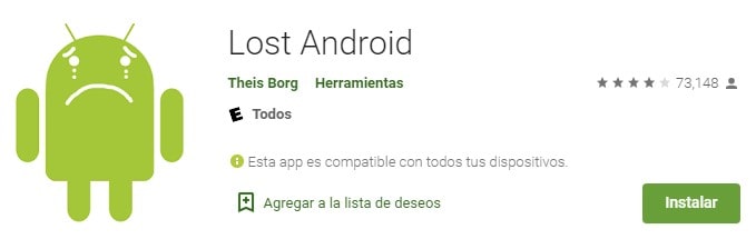 Android Lost app