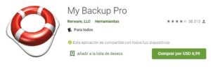MyBackup Pro app