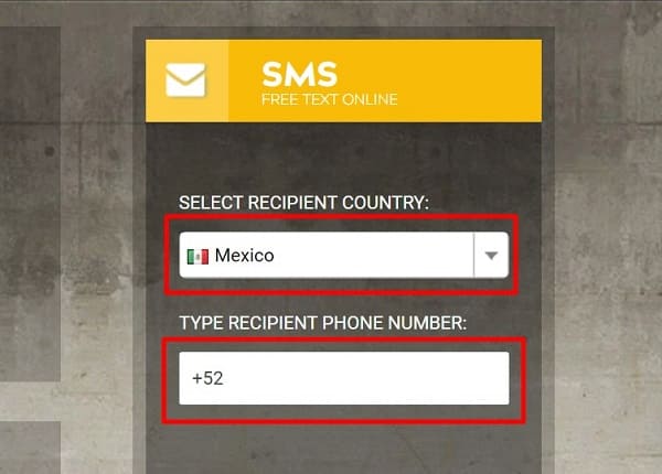 Enviar mensaje de texto México