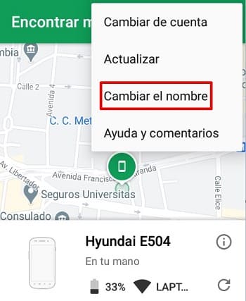 Android Device Manager sitio web