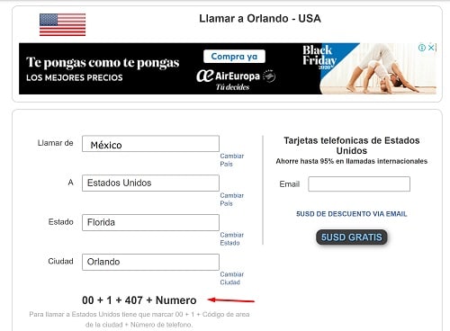 Llamar desde México a USA