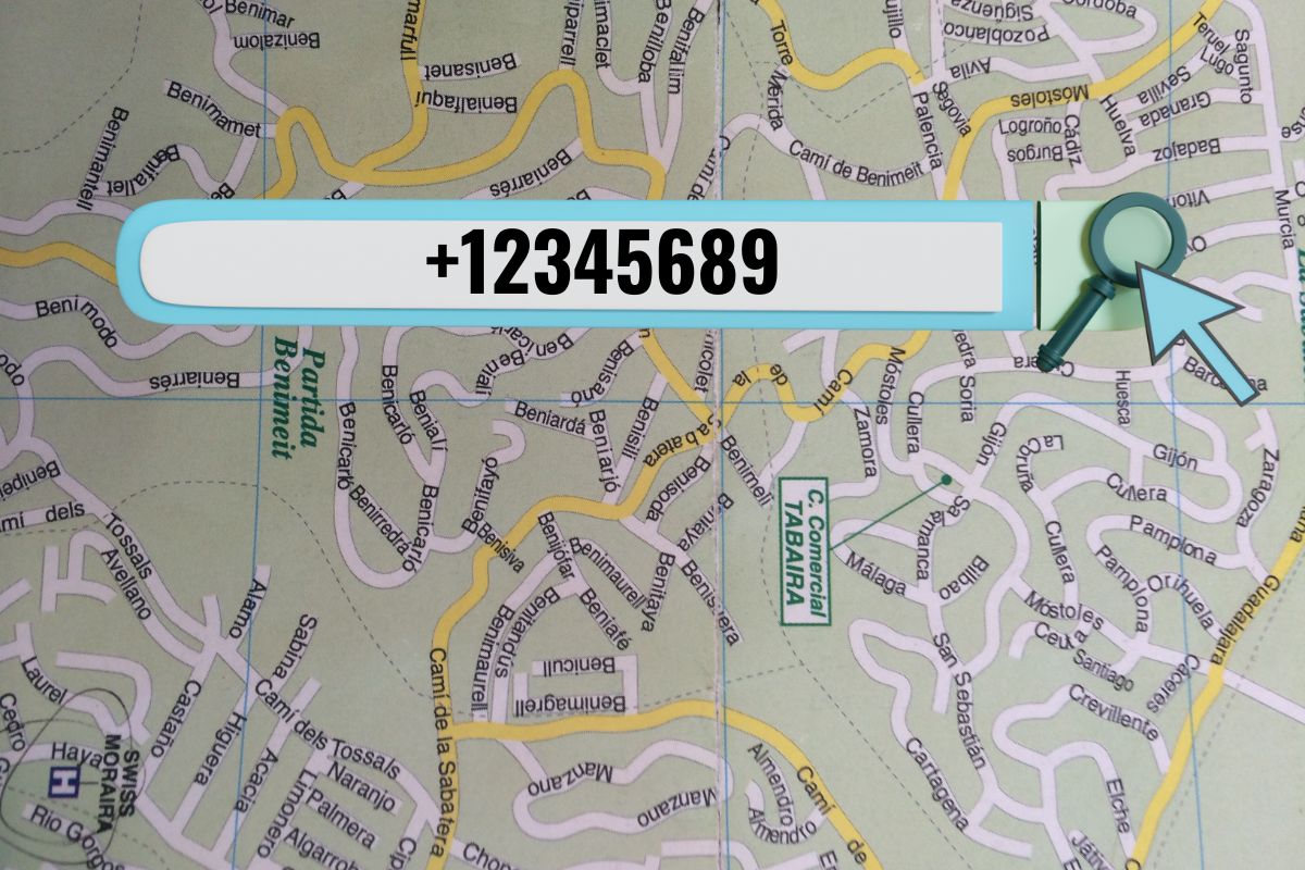 localizar un número de celular por Google Maps,