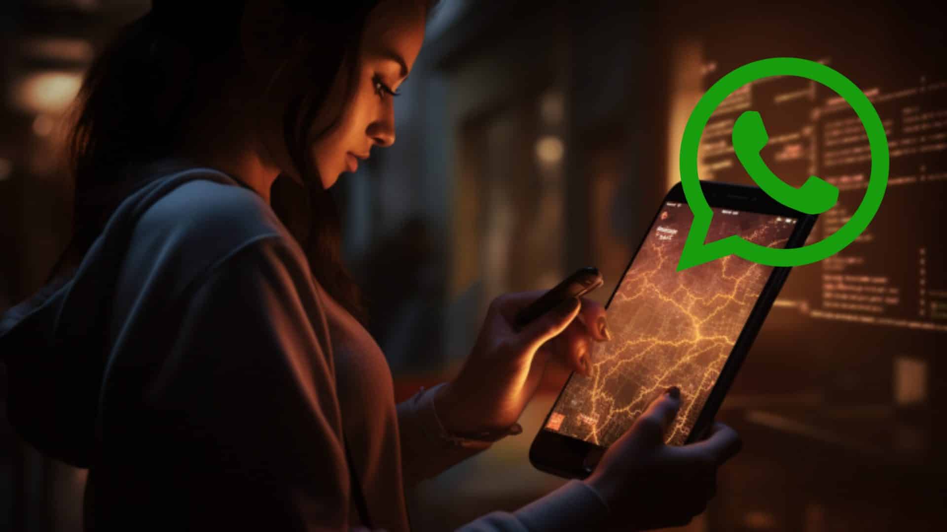 Chica con tablet usando la aplicacion para saber con quien hablan otros en whatsapp